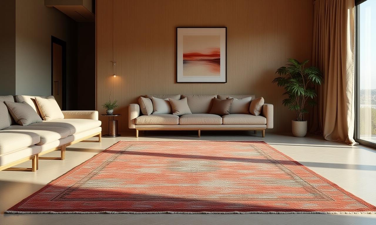 Alfombra artesanal en salón elegante
